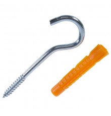 Шуруп-полукольцо 8х80 с универсальным дюбелем 12,0х71 (2шт) - пакет  114331  Tech-KREP