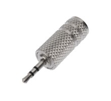 2.5 мм стерео штекер - 3.5 мм стерео гнездо металл  14-0105  REXANT