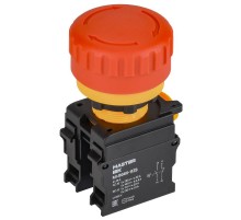 Кнопка "Грибок" поворот. с фикс. 1NO+1NC красная MASTER  MI-BG60-11ZS-3-23-K04  IEK