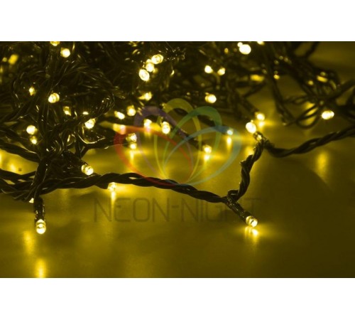 Гирлянда "LED ClipLight" 24V, 5 нитей по 20 метров, цвет диодов Желтый, Flashing (Белый)  323-601  NEON-NIGHT