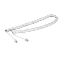 Телефонный шнур, витой трубочный RJ-10(4P-4C), длина 2 метра, белый  18-2021  REXANT