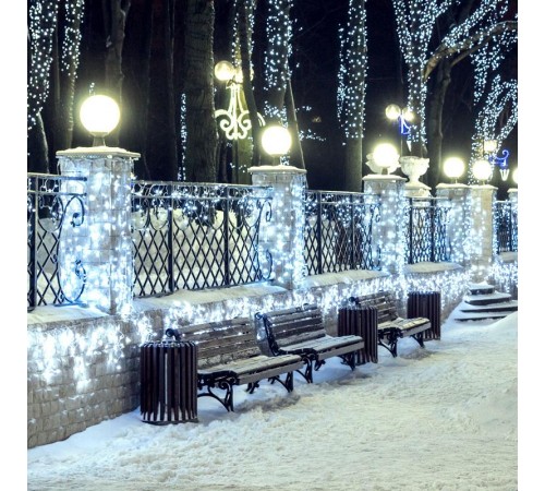 Светодиодная гирлянда ARD-EDGE-CLASSIC-2400x600-CLEAR-88LED-STD WHITE (230V, 6W)  026002  Arlight