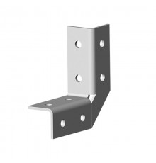 Угол 3D, 8 отверстий, толщ. 4,0 мм, гальван. цинк, 868125  УС-3D8-4,0-ЭЦ   Ostec