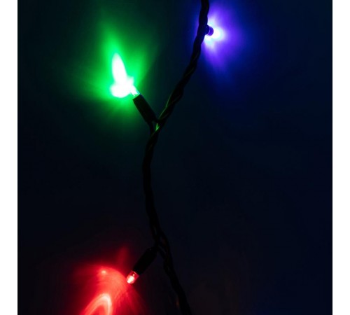 Гирлянда светодиодная нить ERAPS-PM10 черный ПВХ 10 м мультиколор 100 LED, IP65  Б0056016  ЭРА