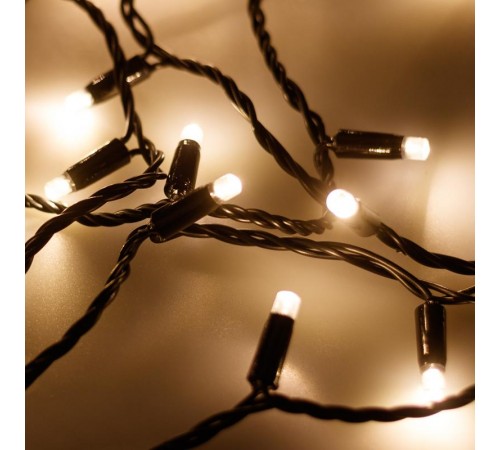 Светодиодная гирлянда ARD-STRING-CLASSIC-10000-BLACK-100LED-FLASH WARM (230V, 7W)  025795  Arlight