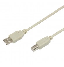 Шнур USB-B (male) штекер - USB-A (male) штекер, длина 3 метра (PE пакет)  18-1106  REXANT