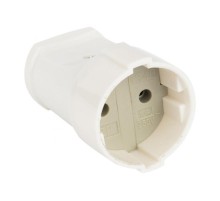 Гнездо штепсельное б/з бел. 10А 250В EKF PROxima  ASG10-10  EKF