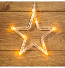 Фигура светодиодная "Звездочка" на присоске с подвесом, цвет ТЕПЛЫЙ БЕЛЫЙ  501-011  NEON-NIGHT