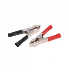 Зажим "крокодил" 30 А 75 мм(1красный + 1черный)  16-0015  REXANT