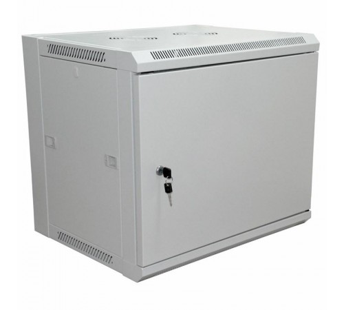 19" Настенный шкаф PRO 6U 600600370 мм (ШxГxВ) - передняя дверь металл, боковые стенки съемные (разобранный), RAL 7035  04-2230  REXANT