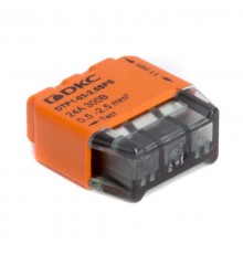 Клеммная колодка на 3 проводника до 2,5 кв. мм. на токи до 24А  DTP1-03-2.5SPS  DKC