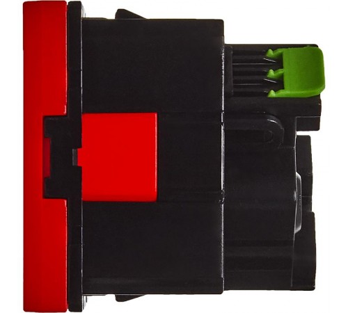 Розетка с заземлением, безвинтовые зажимы - без шторок 16А 250В - 45°- 2 модуля - красный  4525058  Daccord