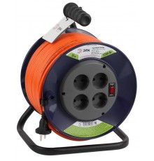 Удлинитель силовой ЭРА RPx-4s-2x1.5-50m на п. катушке б/з 4 гн 50м ПВС 2х1.5  Б0046831  ЭРА