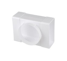 Тройник соединитель прямоугольного воздуховода с круглым, 60х120/D100,  SQ1807-1759  TDM