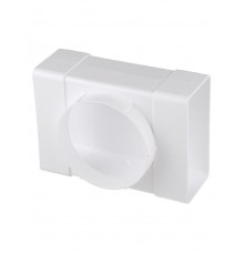 Тройник соединитель прямоугольного воздуховода с круглым, 60х120/D100,  SQ1807-1759  TDM