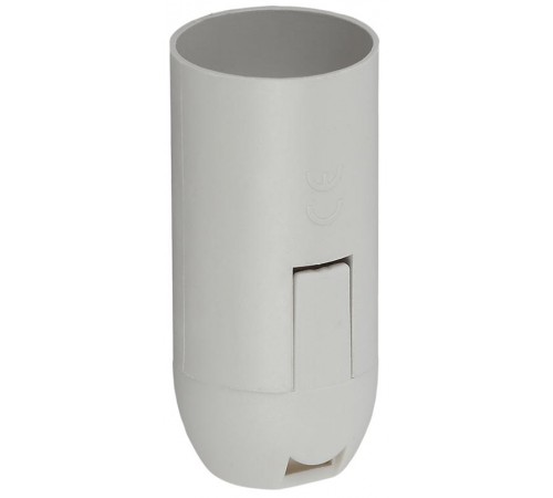 Патрон Е14 подвесной,пластик, белый (x50)  Б0043747  ЭРА