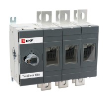 Рубильник 200A 3P реверсивный без рукоятки управления TwinBlock EKF  tb-s-200-3p-rev  EKF
