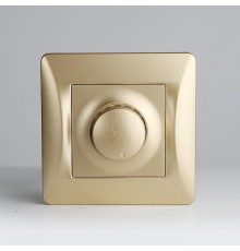 Регулятор скорости вентилятора поворотный, 220-250V, 300VA (золотой)  201183  SPL