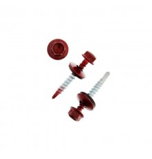 Саморез КР св. 4,8х35 RAL-3011 (тёмно-красный) (250 шт) - ведро ( 1,478 кг)  103183  Tech-KREP