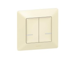 Выключатель Умный беспроводной 2-кл. Valena Life сл. кость Netatmo  752287  Legrand