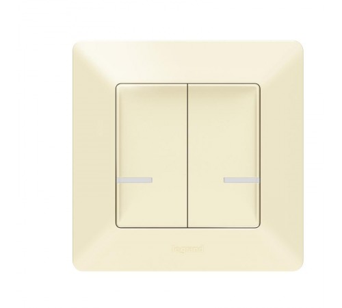 Выключатель Умный беспроводной 2-кл. Valena Life сл. кость Netatmo  752287  Legrand