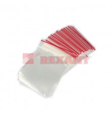 Пакеты с замком Zip Lock, ПВД размер 12 х 17 см, 35 кмк (уп. 100 шт)  09-7012  REXANT