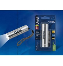 Фонарь универсальный S-LD043-B Silver "New Classic", алюм. корпус, 1 Watt Led,  блистер, 3ХAAA н/к, цвет - серебро  UL-00000191  Uniel