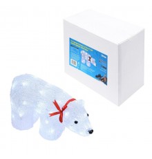 Фигура светодиодная  "белый медведь" ULD-M3423-040/STA WHITE IP20 WHITE BEAR  40 диодов, 34*12*23 см, белый, IP20  07954  Uniel