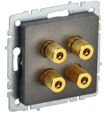 BRITE АудиоРозетка 4-местная РА10-БрТБ темная бронза  BR-S40-K45  IEK