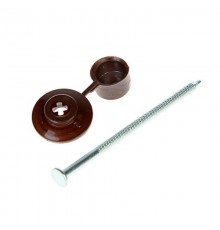 Гвозди кровельные для ондулина 70 мм, шляпка коричневая (100 шт) - пакет ( 0,52501 кг)  151916  Tech-KREP