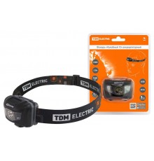 Фонарь "Налобный 10" аккумуляторный, 5 Вт 1 светодиод CREE, Li-Ion 3,7 В 0,6 А*ч, USB, сенсор,  SQ0350-0062  TDM