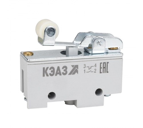 Микропереключатель МП-1107м/03 (прямой рычаг с роликом-винт-крепление базовое)  347466  КЭАЗ