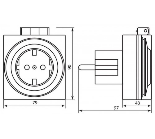 TM31 3500W/16A 230V розетка с таймером (суточная) в защитном корпусе IP44  23204  FERON