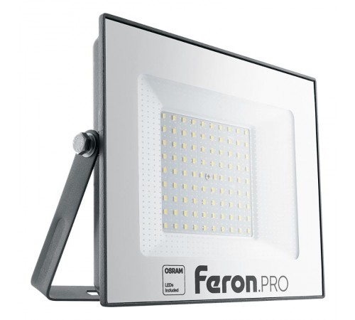 Прожектор светодиодный 100W 6400K IP65 AC175-265V/50Hz, черный, LL-1000  41541  FERON