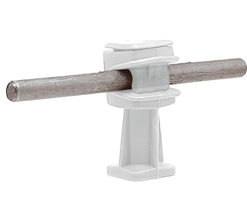 Держатель проводника круглого 6-8 мм прозрачный, высота 36 мм, пластик91006Ezetek