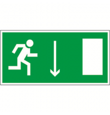 Пиктограмма (Пластина) Указатель двери эвакуационного выхода (прав.) BL-3015B.E09  a14587  Белый Свет