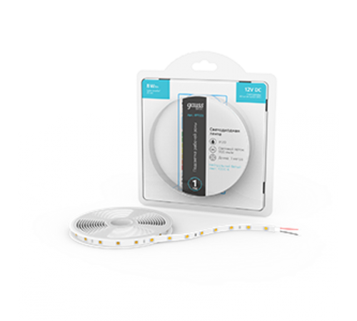 Лента светодиодная Basic LED 5050/60 12V 8W/m 900lm/m 4000K 10mm IP20 3m 1/100  BT023  Gauss