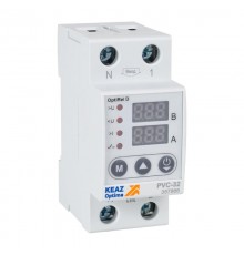 Реле напряжения OptiRel D PVС-32 с ЖК-дисплеем и контролем тока 32 А  357866  КЭАЗ