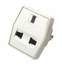 Сетевой переходник "Квадрат" белый  11-1011  REXANT