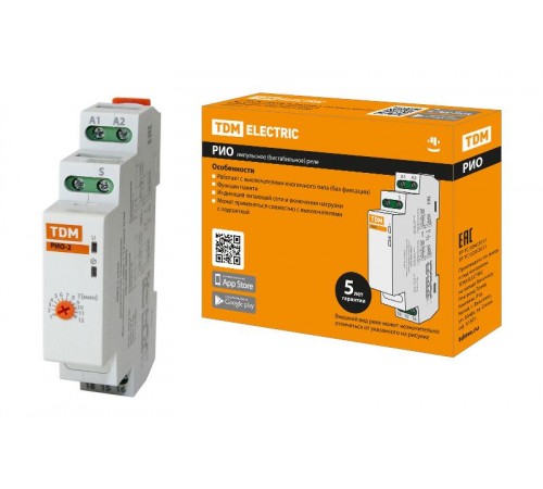 РИО-2 реле импульсное освещения (бистабильное, с тайм. 1-12 мин, 230В)  SQ1510-0002  TDM