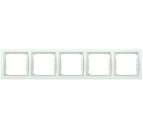 BOLERO Q1 белый Рамка 5-местная квадратная РУ-5-ББ  EMB52-K01-Q1  IEK