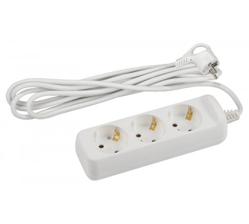 Удлинитель электрический U-3e-10m-3x1,5 с заземлением 3 розетки 10м ПВС 3x1,5мм2 16А  Б0044035  ЭРА