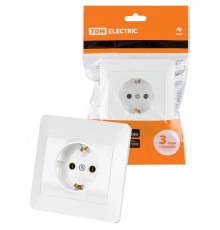 Розетка 2П+З 16А 250В белая "Ильмень"  SQ1823-0010  TDM