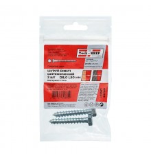 Болт DIN 571 сантехнический оцинк 8х50 (2 шт) - пакет ( 0,038 кг)  102587  Tech-KREP