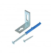 Угол мебельный 46х46х15 с шуруп. и дюб. (2 шт) цинк - пакет ( 0,07005 кг)  110083  Tech-KREP