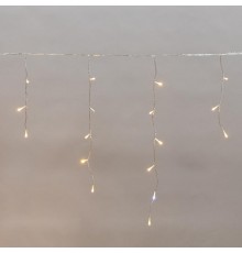 Бахрома (Айсикл) 10х0,6м, мерцающий Flashing, прозрачный ПВХ, IP44, 238LED Теплые белые, 230В  255-546  NEON-NIGHT