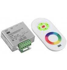 Контроллер с ПДУ радио RGB 3 канала 12В 4А 144Вт белый  LSC1-RGB-144-RF-20-12-W  IEK