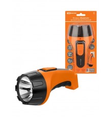 Фонарь "Комета 6" ручной аккумуляторный,  2 Вт 1 светодиод, 0,6 А*ч 230 В вилка,   SQ0350-0083  TDM