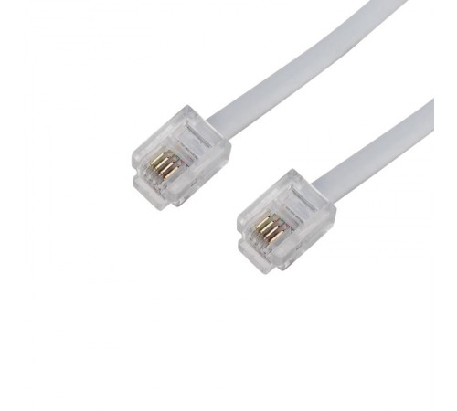 Телефонный шнур, удлинитель RJ-11(6P-4C), длина 20 метров, белый  18-3201  REXANT