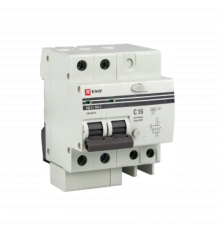 Выключатель автоматический дифференциальный АД-2 S 50А/100мА (характеристика C, AC, электронный, защита 270В) 6кА PROxima  DA2-6-50-100S-pro  EKF